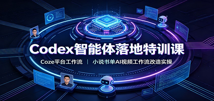 Codex智能体落地特训课:Coze平台工作流,小说书单AI视频工作流改造实操-紫橙资源网