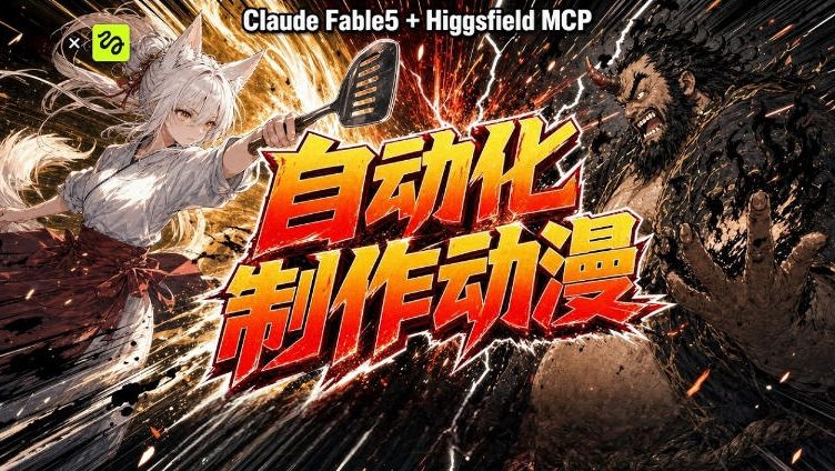 AI自动化动漫制作!Claude Fable 5接入Higgsfield MCP,直接生成完整创意内容-紫橙资源网