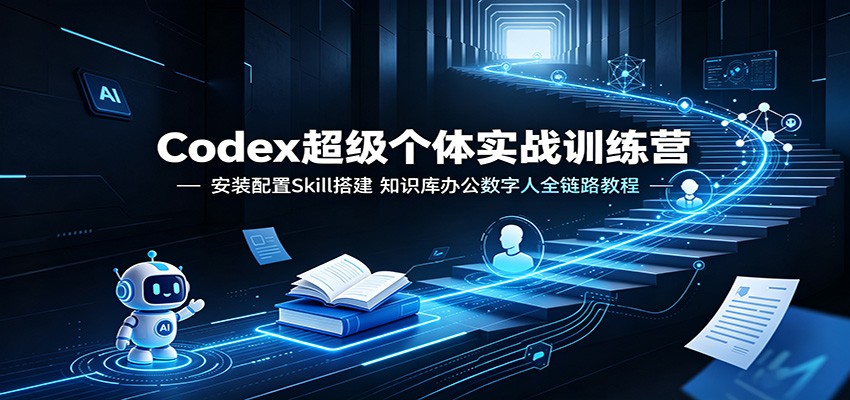Codex超级个体实战训练营：安装配置Skill搭建，知识库办公数字人全链路教程-紫橙资源网