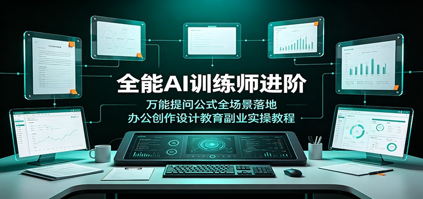 全能AI训练师进阶：万能提问公式全场景落地，办公创作设计教育副业实操教程-紫橙资源网