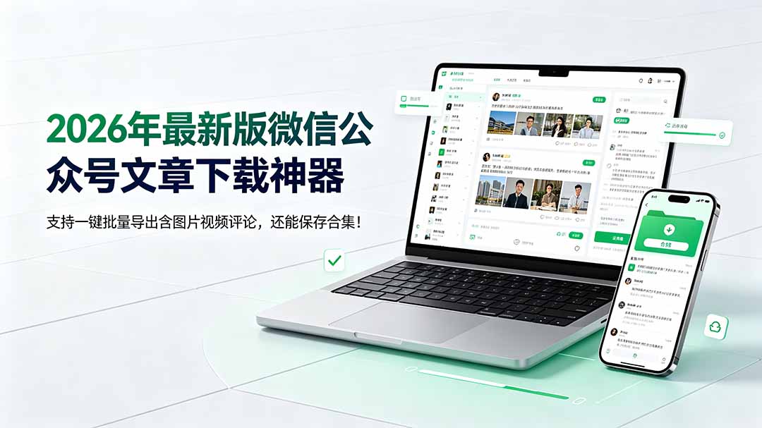 2026年最新版微信公众号文章下载神器,支持一键批量导出含图片视频评论,还能保存合集!-紫橙资源网