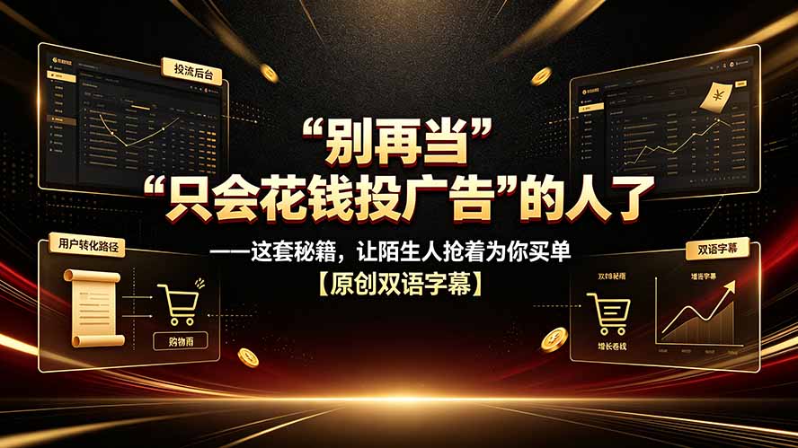 别再当“只会花钱投广告”的人了——这套秘籍,让陌生人抢着为你买单【原创双语字幕】-紫橙资源网