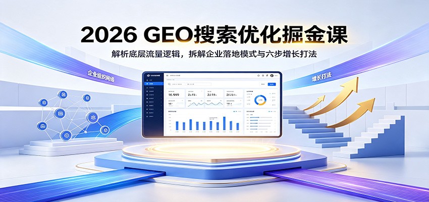 2026 GEO搜索优化掘金课:解析底层流量逻辑,拆解企业落地模式与六步增长打法-紫橙资源网