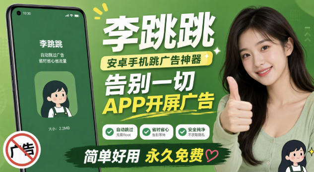 李跳跳内置规则版,安卓手机拒绝app开屏广告,让app更干净-紫橙资源网
