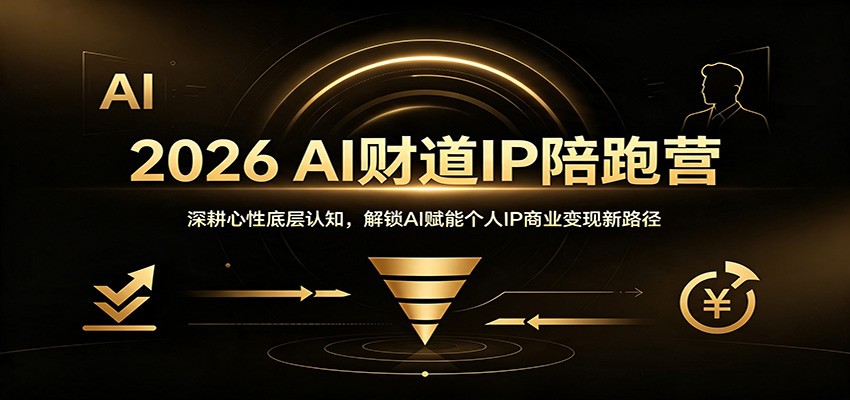 2026 AI财道IP陪跑营：深耕心性底层认知，解锁AI赋能个人IP商业变现新路径-紫橙资源网