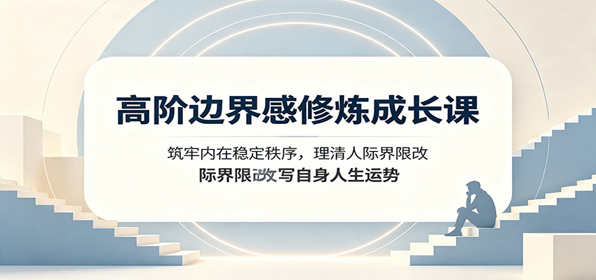 高阶边界感修炼成长课:筑牢内在稳定秩序,理清人际界限改写自身人生运势-紫橙资源网