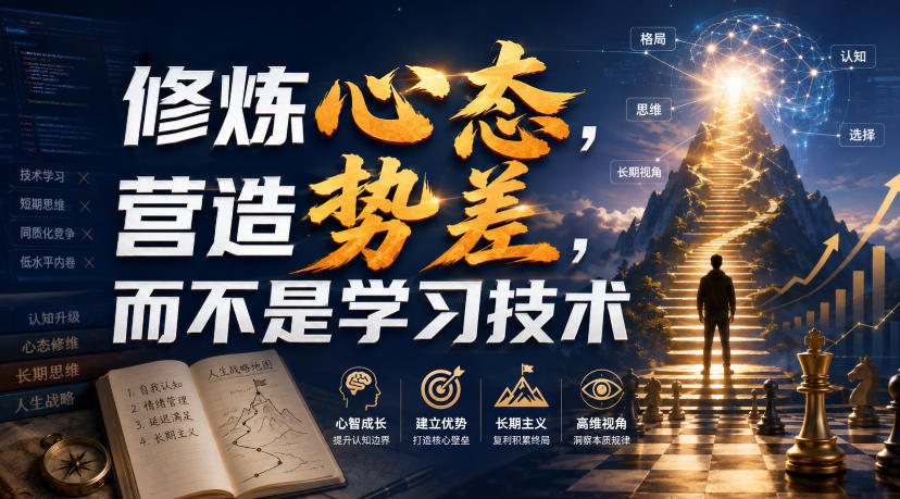 付费文章:修炼心态,营造势差,而不是学习技术-紫橙资源网