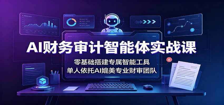 AI财务审计智能体实战课:零基础搭建专属智能工具,单人依托AI媲美专业财审团队-紫橙资源网