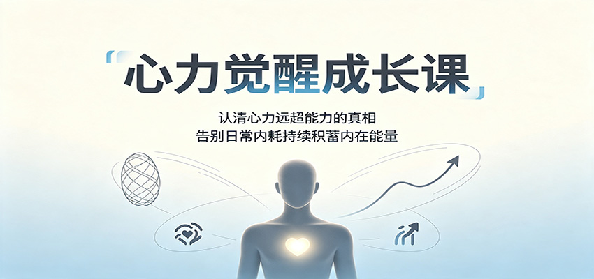 心力觉醒成长课:认清心力远超能力的真相,告别日常内耗持续积蓄内在能量-紫橙资源网