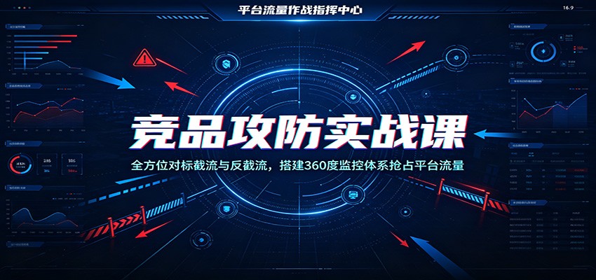 竞品攻防实战课:全方位对标截流与反截流,搭建360度监控体系抢占平台流量-紫橙资源网