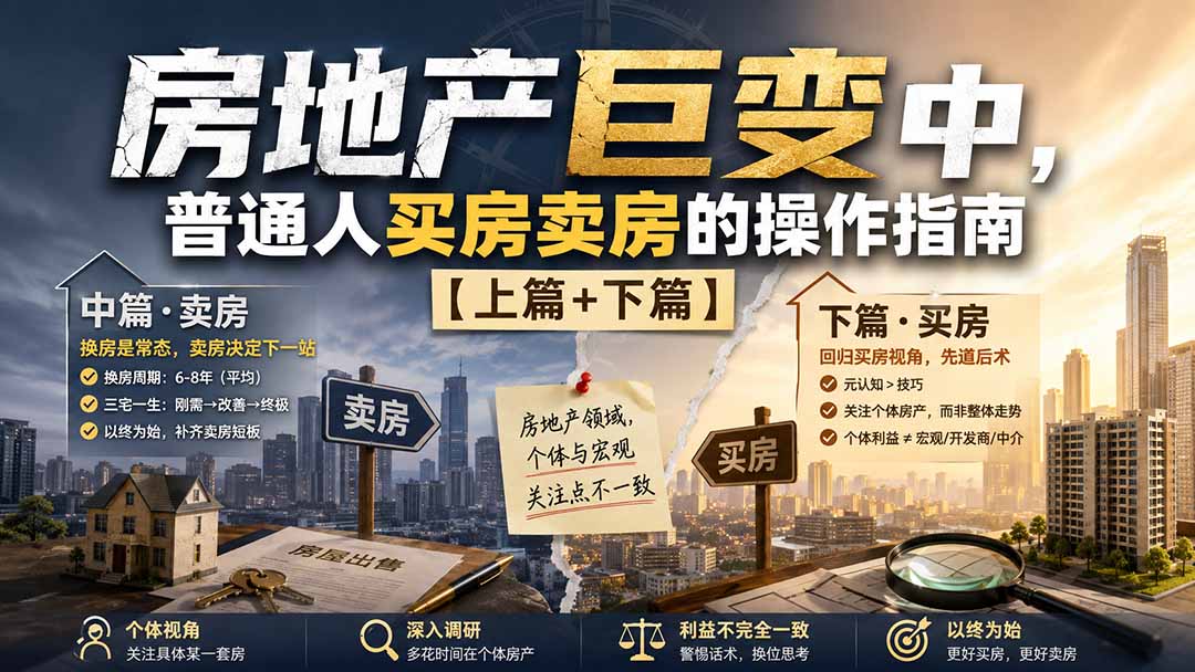 付费文章:房地产巨变中,普通人买房卖房的操作指南【上篇+下篇】-紫橙资源网