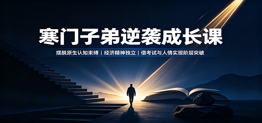 寒门子弟逆袭成长课：摆脱原生认知束缚，经济精神独立，借考试与人情实现阶层突破-紫橙资源网
