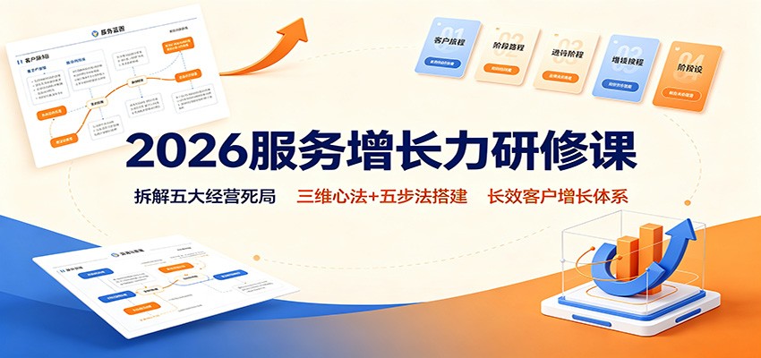 2026服务增长力研修课：拆解五大经营死局，三维心法+五步法搭建长效客户增长体系-紫橙资源网