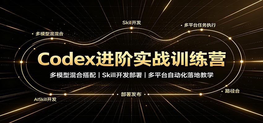 Codex进阶实战训练营：多模型混合搭配，Skill开发部署，多平台自动化落地教学-紫橙资源网