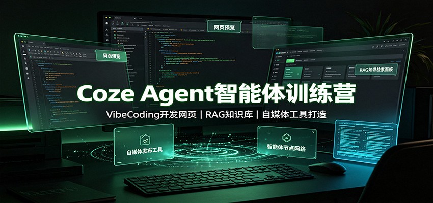 Coze Agent智能体训练营：VibeCoding开发网页，RAG知识库，自媒体工具打造-紫橙资源网