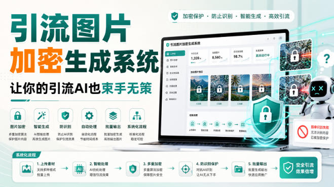 引流图片加密生成系统,让你的引流AI也束手无策-紫橙资源网