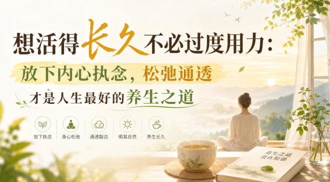 付费文章：想活得长久不必过度用力：放下内心执念，松弛通透才是人生最好的养生之道-紫橙资源网