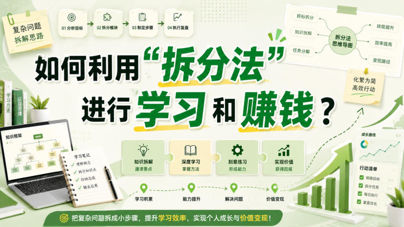 付费文章：如何利用“拆分法”进行学习和賺钱？-紫橙资源网
