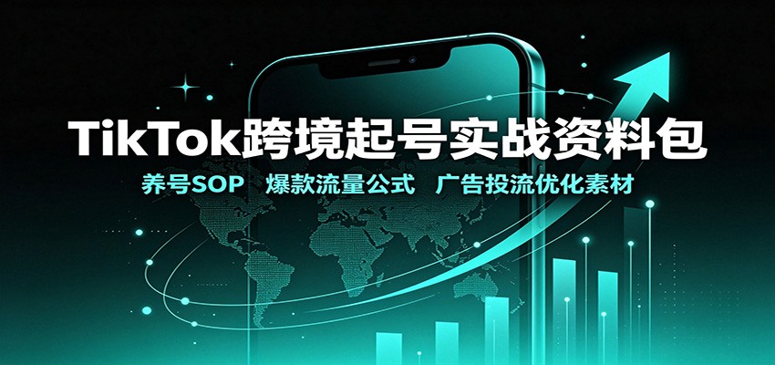 TikTok跨境起号实战资料包：养号SOP，爆款流量公式，广告投流优化素材-紫橙资源网