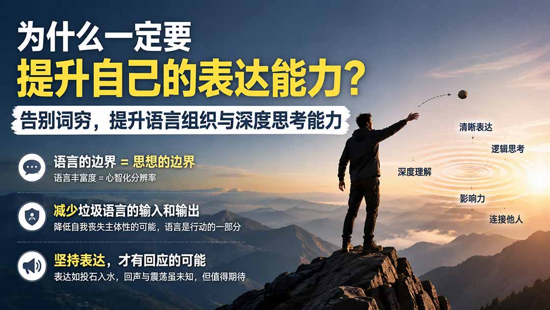 付费文章：为什么一定要提升自己的表达能力？告别词穷，提升语言组织与深度思考能力-紫橙资源网