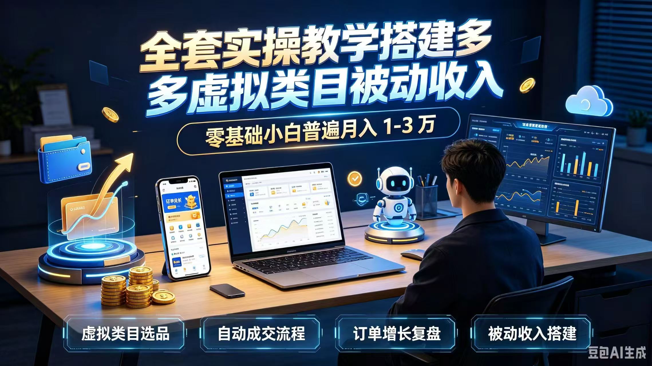 全套实操教学搭建多多虚拟类目被动收入，零基础小白普遍月入 1-3 万-紫橙资源网