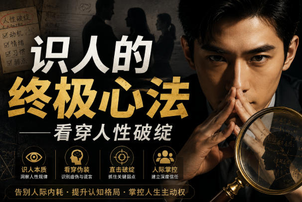 付费文章:识人的终极心法——看穿人性破绽-紫橙资源网