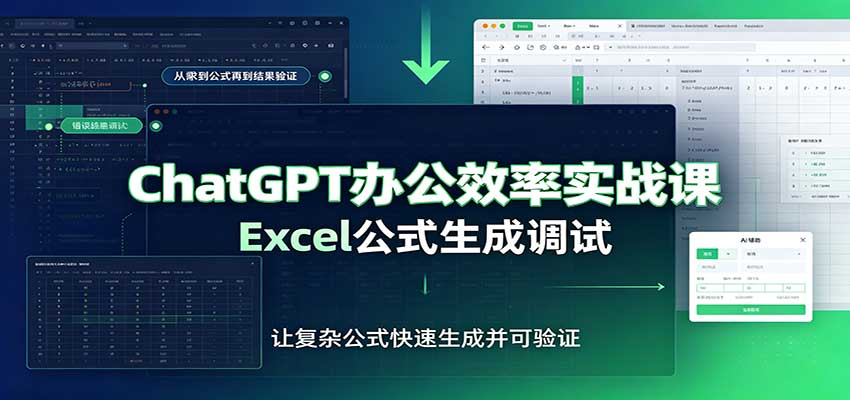 ChatGPT办公效率实战课:提示词技巧,Excel公式生成调试,文档编写教程-紫橙资源网