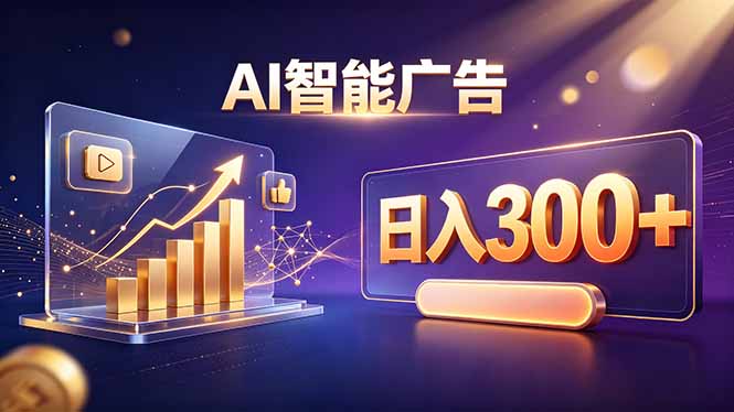 不露脸、不直播,AI 智能广告日入 300 + 是怎么做到的?-紫橙资源网