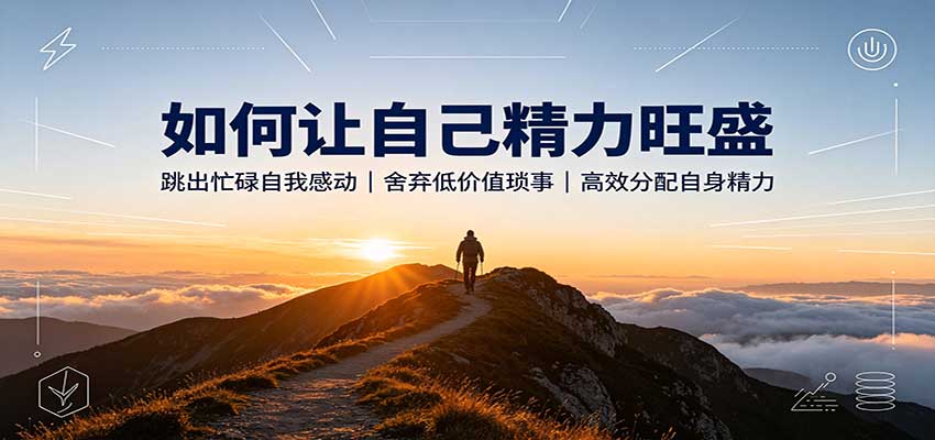 如何让自己精力旺盛：跳出忙碌自我感动，舍弃低价值琐事，高效分配自身精力-紫橙资源网