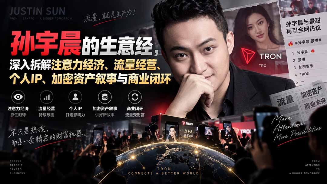 某星球精华文章——孙宇晨的生意经,深入拆解注意力经济、流量经营、个人IP、加密资产叙事与商业闭环-紫橙资源网