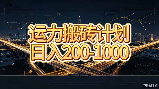 运力搬砖，风口项目。当日收益稳定200-1000。 每天仅需一小时，新人轻松上手。-紫橙资源网