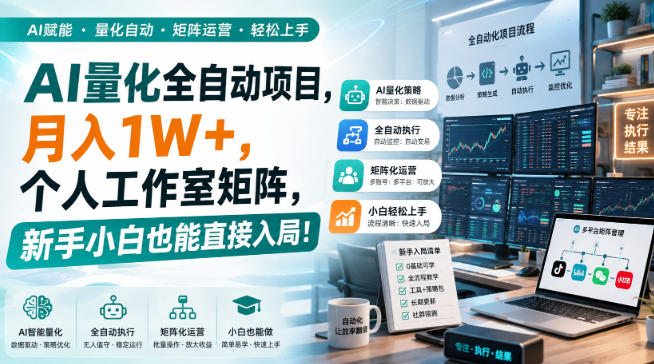AI黄金量化玩法,新手低成本入局的最佳跳板,月收益轻松万元!-紫橙资源网