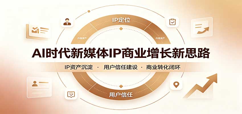 AI时代新媒体IP商业增长新思路：摒弃复杂运营套路，用极简思维打通获客路径-紫橙资源网