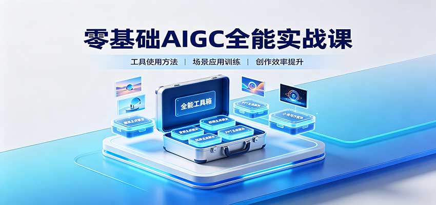 零基础AIGC全能实战课:覆盖绘画、影音、PPT、小说多场景AI创作-紫橙资源网