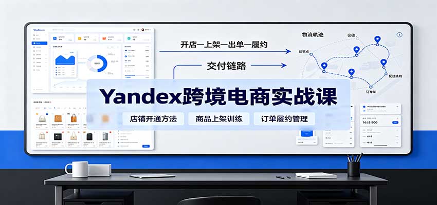 yandex跨境电商实战课:平台入门、开店、物流、选品上架与定价全流程-紫橙资源网