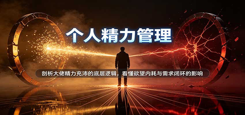 个人精力管理：剖析大佬精力充沛的底层逻辑，看懂欲望内耗与需求闭环的影响-紫橙资源网