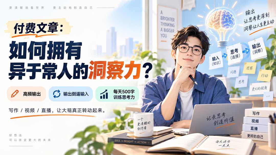 付费文章：如何拥有异于常人的洞察力？-紫橙资源网
