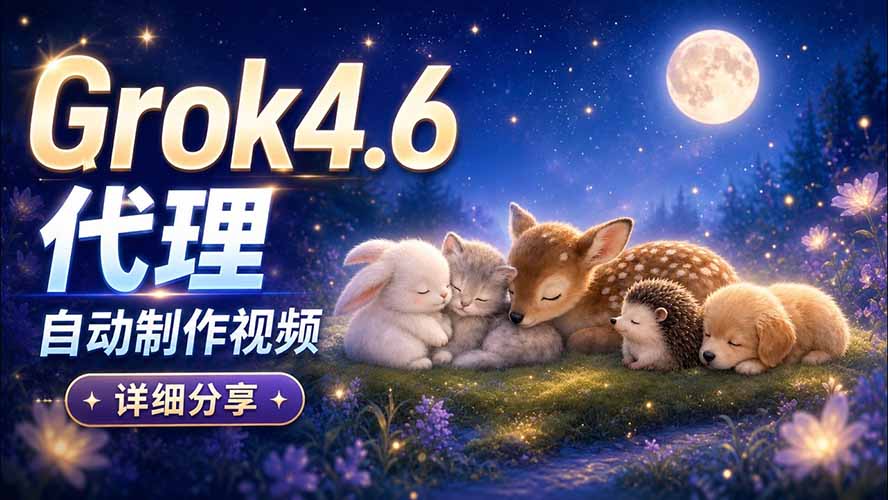 Grok 4.6 代理自动制作视频！从提示词到成片全流程详细分享｜AI Agent 实操分享-紫橙资源网