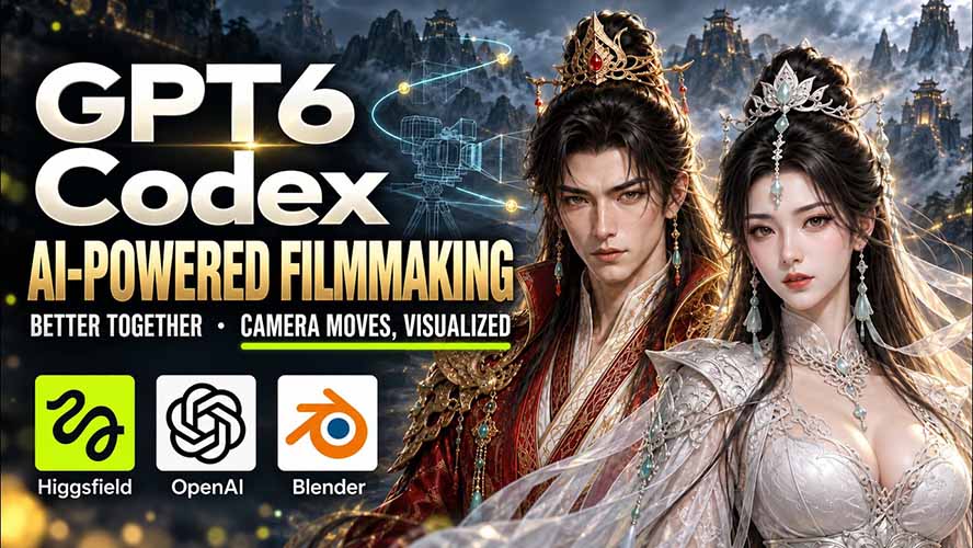 GPT-6 Astra×Codex高智能制作视频！联手Higgsfield，运镜可视化实战-紫橙资源网