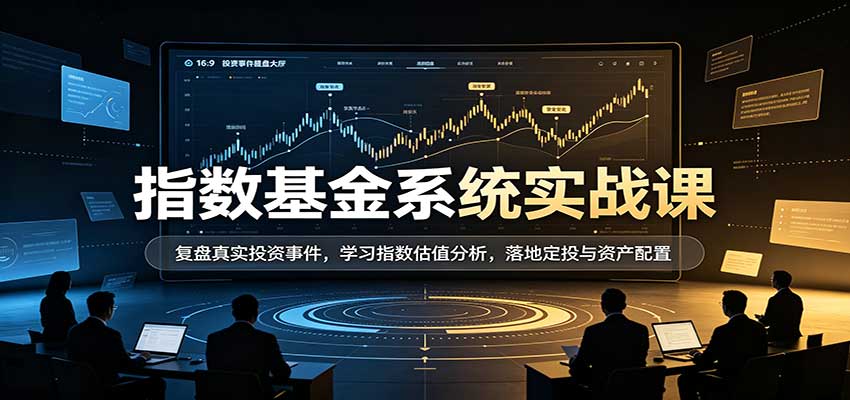指数基金系统实战课:复盘真实投资事件,学习指数估值分析,落地定投与资产配置-紫橙资源网