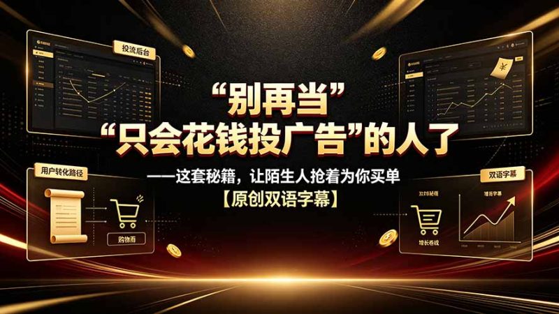 别再当“只会花钱投广告”的人了——这套秘籍,让陌生人抢着为你买单【原创双语字幕】-紫橙项目网