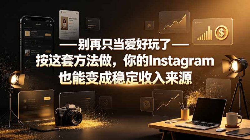 别再只当爱好玩了——按这套方法做,你的Instagram也能变成稳定收入来源-紫橙项目网