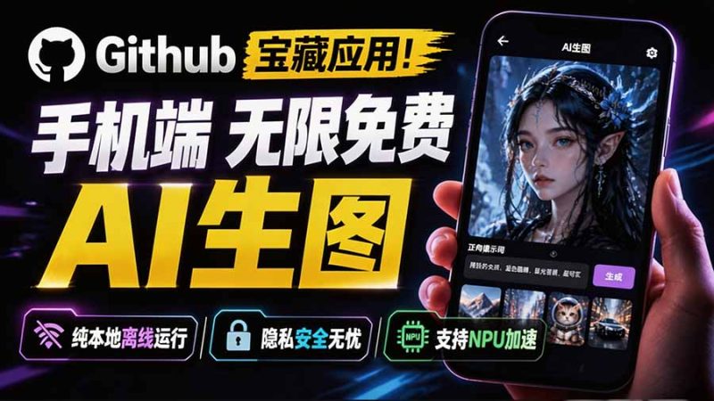 Github宝藏应用!手机端无限免费AI 生图,纯本地离线运行,支持NPU加速 斩获3.1k stars,local-dream-紫橙项目网