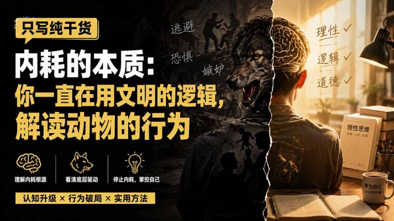 付费文章:只写纯干货-内耗的本质:你一直在用文明的逻辑,解读动物的行为-紫橙项目网