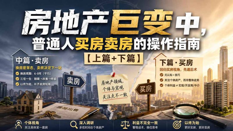 付费文章:房地产巨变中,普通人买房卖房的操作指南【上篇+下篇】-紫橙项目网