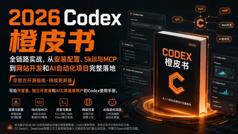 2026Codex橙皮书:全链路实战,从安装配置、Skill与MCP到网站开发和AI自动化项目完整落地-紫橙项目网