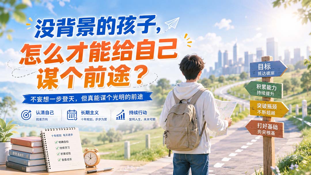 付费文章：没背景的孩子，怎么才能给自己谋个前途？