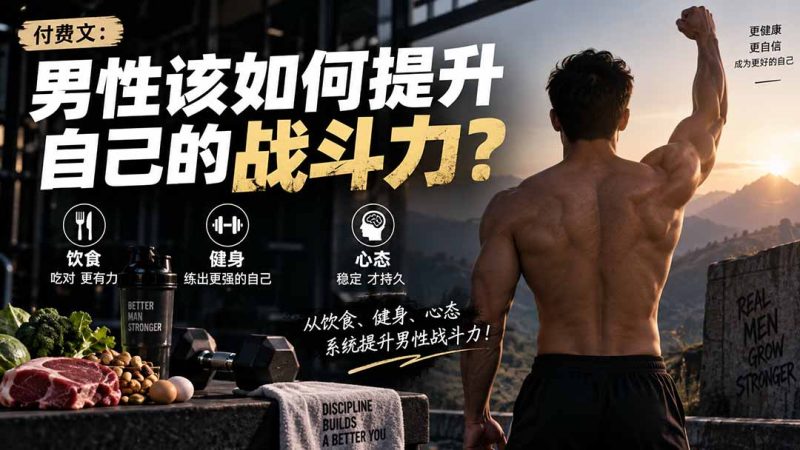 付费文章:男性该如何提升自己的战斗力?-紫橙项目网