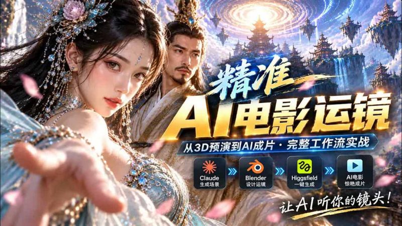 AI视频终于能精准运镜了!Claude + Blender + Higgsfield 免费插件实测-紫橙项目网