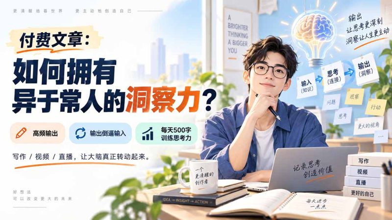 付费文章:如何拥有异于常人的洞察力?-紫橙项目网